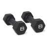 CAP Barbell Black 32-Pound Neoprene Dumbbell Set with Rack