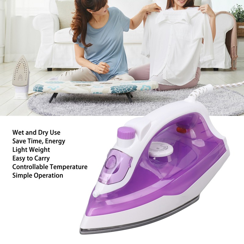 1200W Portable Steam Iron 170ml Water Tank Handheld Wet Dry