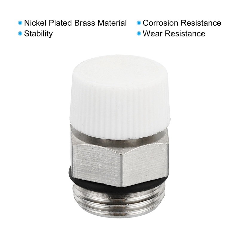 PATIKIL 3/8" BSP Male Thread Manual Radiator Air Vent Valves,