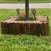 Mulctun Wood Garden Edging - 11.8" H X 47" L
