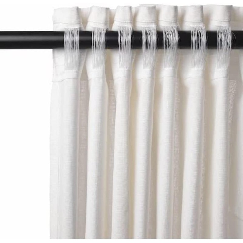 White Ritva Curtain Set - Size: 57 x 98 (1,