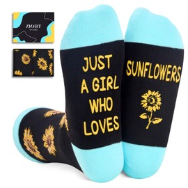 Zmart Sunflower Socks Sunflower Gifts for Women Teens - Mothers Day Socks, Gardening Gifts for Girls, Mom Garden Gifts, Gifts for Women, Gifts for Her