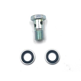 3903035 68002988AA Fuel Filter Connector Banjo Bolt ，Screw Banjo with Gasket Compatible With Dodge Ram Cummins Engine 5.9L 6.7L 2500 3500 4500 5500