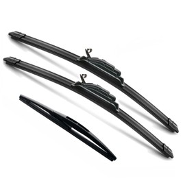 JustCar 3Pcs for Mazda CX-3 CX3 Windshield Wiper Blades 2016 2017 2018 2019 2020 2021, Original Equipment Automotive Replacement Windshield Wiper Blades for My Car- 22"/19"/10B" (Set of 3) U/J HOOK