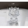 HillSpring Toothpick Holder, Decorative Crystal Glass Toothpick Dispenser with 450