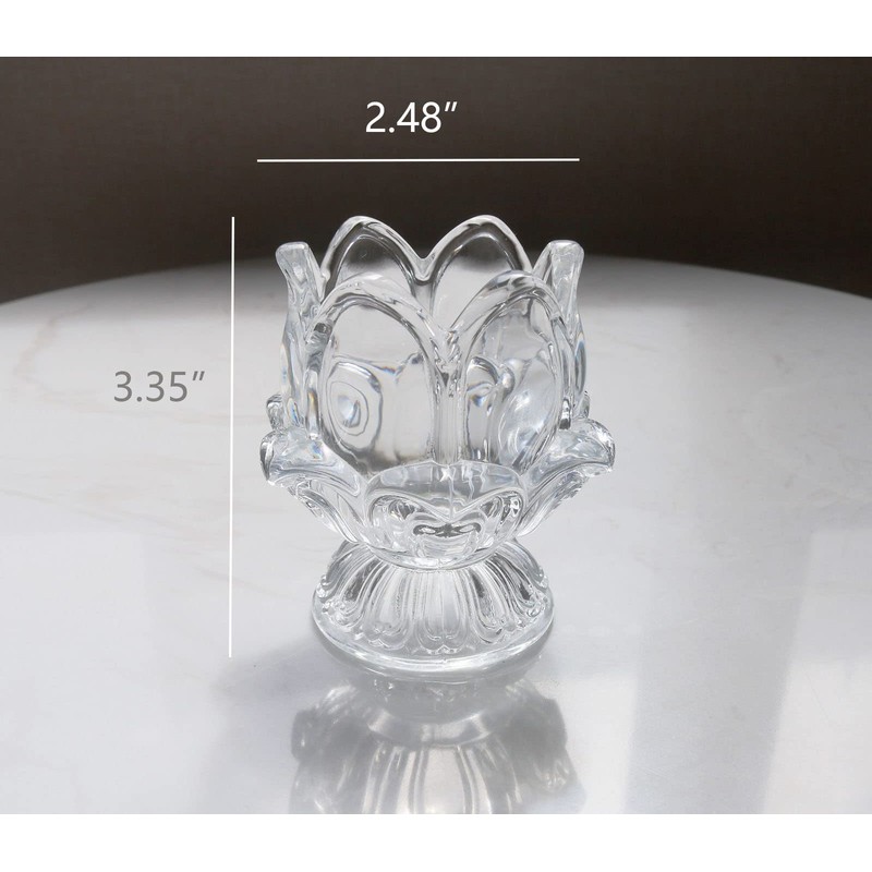 HillSpring Toothpick Holder, Decorative Crystal Glass Toothpick Dispenser with 450