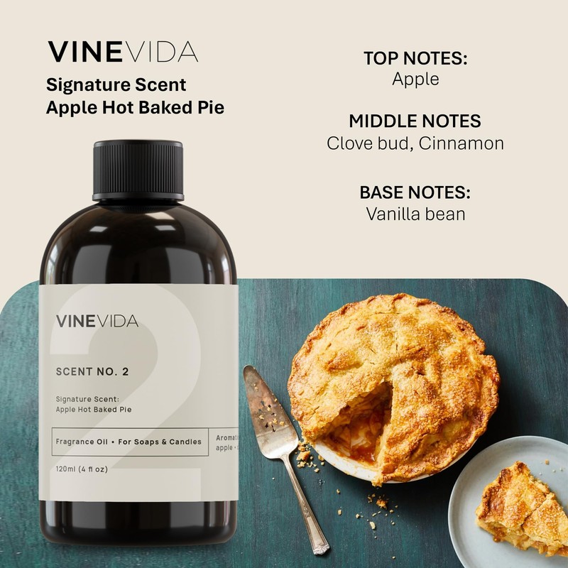 VINEVIDA [4oz] Apple Hot Baked Pie Fragrance Oil - Fall