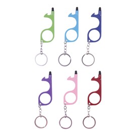 ANKOMINA 6 PCS Anti Touch Door Opener EDC Non Contact Clean Safety Door Opener Handle Tool Keychain for Public Places Doors Elevator Touch Screen