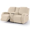 VANSOFY Recliner Loveseat Cover with Middle Console Stretch Reclining Sofa