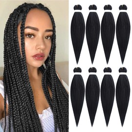 I&K EZ Pre-stretched Braiding Hair Soft Yaki 8 Packs 26 Inch - #1