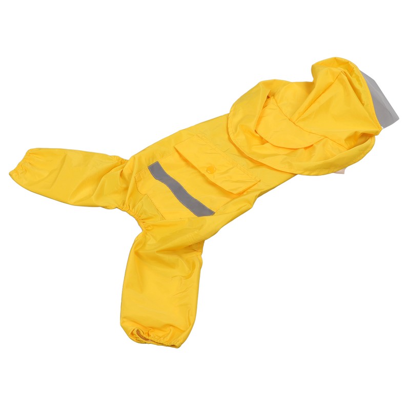 Dog Raincoat Waterproof Breathable Adjustable Hooded Dog Raincoat with Pocket