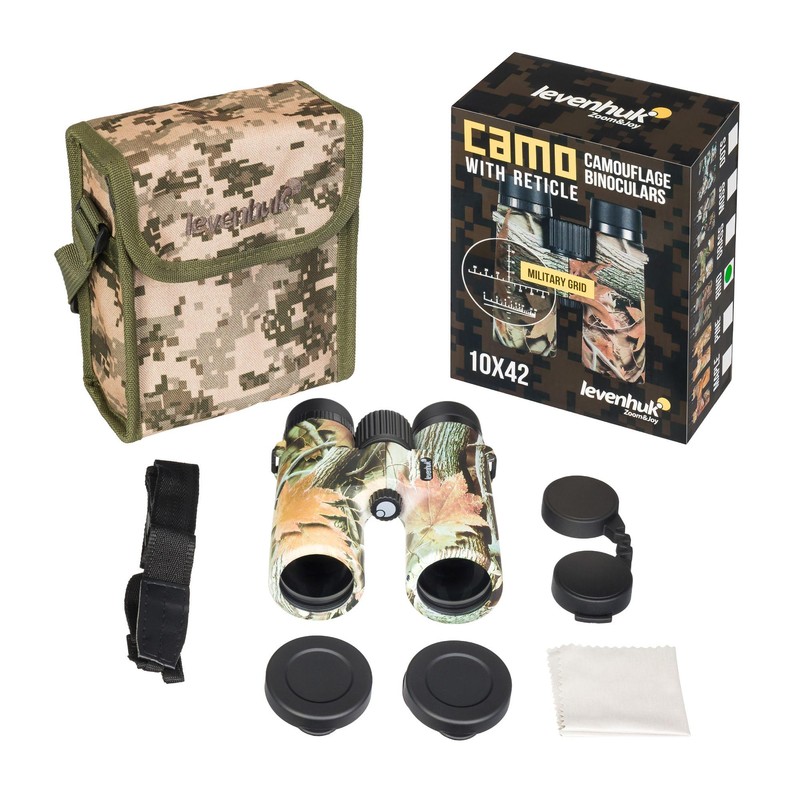 Levenhuk Camo Rind 10 x 42 Powerful Waterproof Binoculars with