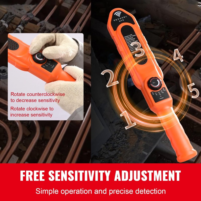 Happybuy Pipe Blockage Detector, 100ft/30m Waterproof Locator, for PVC, Plastic,