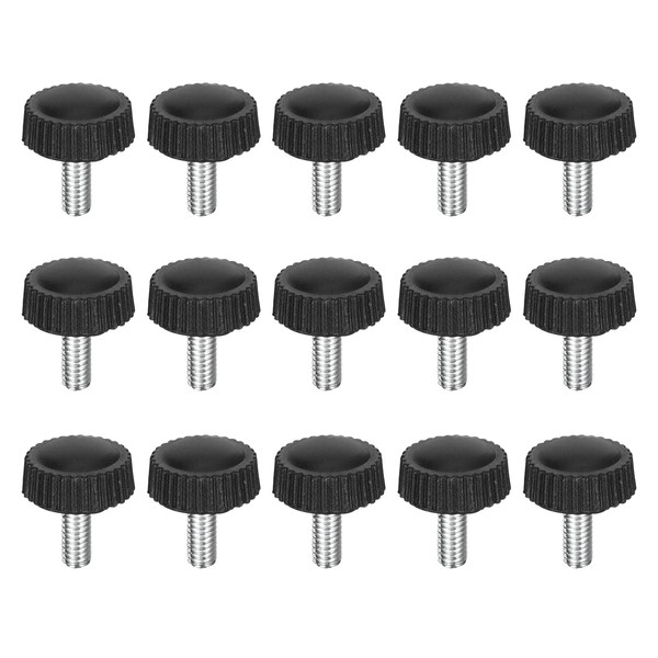 uxcell 25pcs M4x10mm Threaded Null Thumbscrews Zinc Plated Carbon Steel