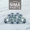 Pack of 50 Self Locking Flange Nuts - Rustproof with