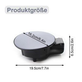 Yuiturt Car Fuel Filler Flap 6R0809857, Fuel Cap for Polo 6R 2010-2019, Fuel Cap and Flap Cap, Secures Fuel Tank, Replacement for Damaged Tank Covers