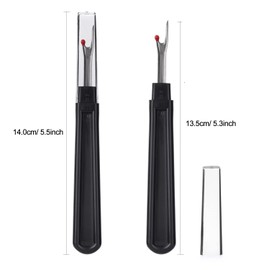 ESHATO 50 Pieces Sewing Seam Rippers,Stitch Thread Unpicker and Cutter for Crafting (Black)