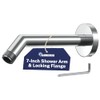 HammerHead® Solid Metal Shower Arm and Flange - 7.5 Inch