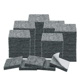 uxcell 60pcs Furniture Pads Square 7/8" Self-stick Non-slip Anti-scratch Felt Pads Floors Protector Gray