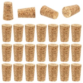 25 Pack Natural Soft Wood Corks Wine Bottle Stopper Tapered Cork Plugs Replacement Corks for Wine Making Craft
