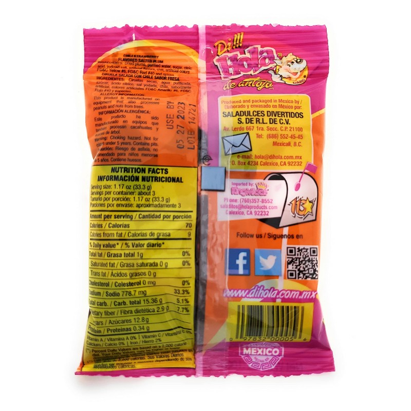 Salado Enmielado con Chile - Saladulces HOLA Lobito - Strawberry
