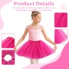 Tomedeks Sparkle Tutu Skirt,3 Layered Tulle Sequin Star Skirts,Pink Tutu