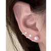 1Pairs Flat Back Dainty Pearl Earrings for Women - 14K