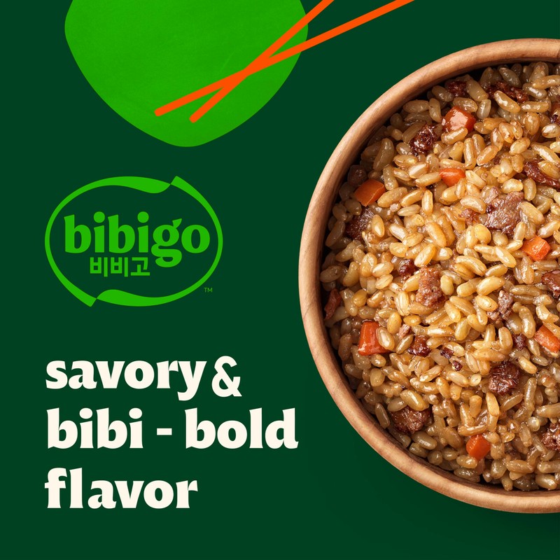 Bibigo Korean BBQ Flavor Fried Rice, Microwavable, Zero Trans Fat,