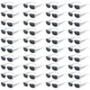 Geopty Wholesale 40 Pack White Rectangle Sunglasses Bulk Adults Unisex,