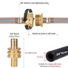 Solid Brass Garden Hose Repair Connector with Clamps Hose End
