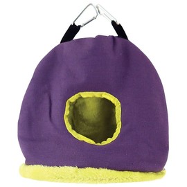 Parrot Essentials Large Bird House Snuggle Hut Hideaway for Parrots, Budgies and Other Birds - Fun Coloured Soft, Cozy Hanging Tent Sack for Resting and Hiding - Toy Hammock Tent Makes Them Feel Safe