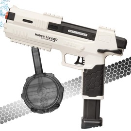 Super Pulse Electric Water Gun (White), Automatic Squirt Gun with Simulated Recoil, Waterproof Super Powerful Water Blaster, One Reload 250 Rounds, Pool Beach Outdoor Water Fighting Toy for Kids