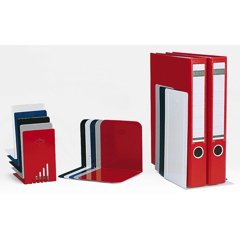 Wedo 1021200 Book Ends – Metal Design with Reinforced Grooved 14 x 12 x 24 cm