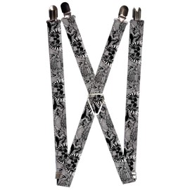 Buckle-Down unisex adults Buckle-down - Skulls Suspenders, Multicolor, One Size US