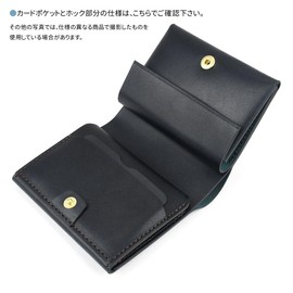 Revel ENOUGH R602 Mini Bifold Wallet, Compact, Genuine Leather, Oil Leather, Made in Japan, NAVY