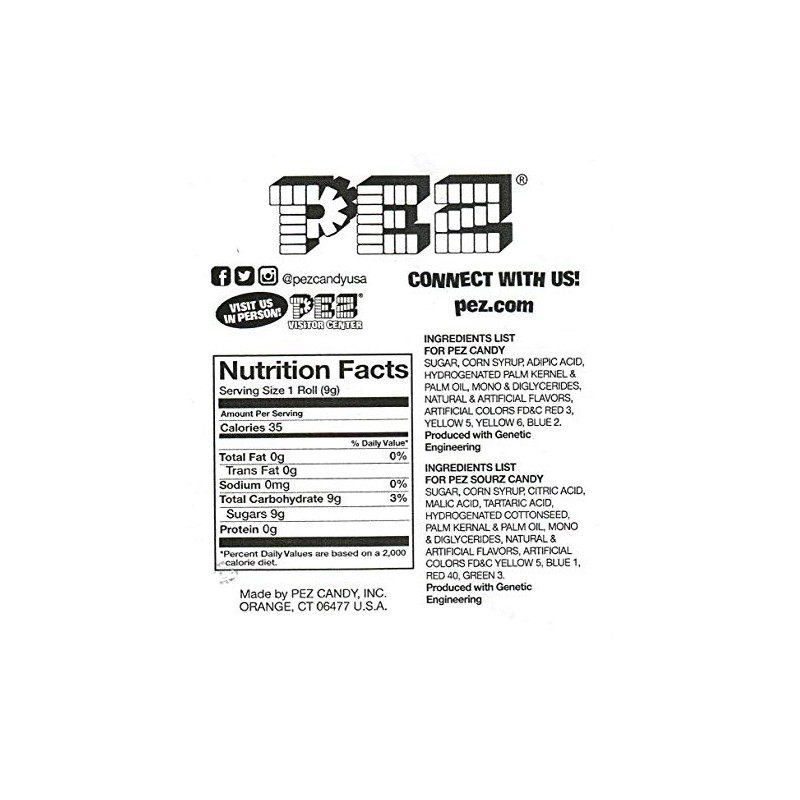 Pez Moana Dispensers and Refill Candy Pack, 12 Individually Wrapped