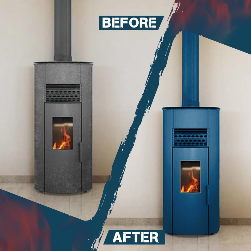 Stove Bright High Temp Paint Metallic Blue - 8105 |