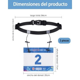 2 Cinturones para Correr Mujer, Cinturon Running, Diseño Ergonómico y Material de Poliéster, Ideal para Entrenamientos y Carreras, Ajuste Seguro y Cóm