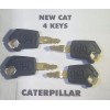 Unbranded (4) CAT Keys Excavator Caterpillar Heavy Equipment Ignition Loader