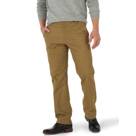 Lee Men's Extreme Motion Flat Front Regular Straight Pant Bronze 38W x 32L