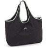 Kitamura BN0012 Washable Eco Bag, Charcoal Grey/Light Green 81311