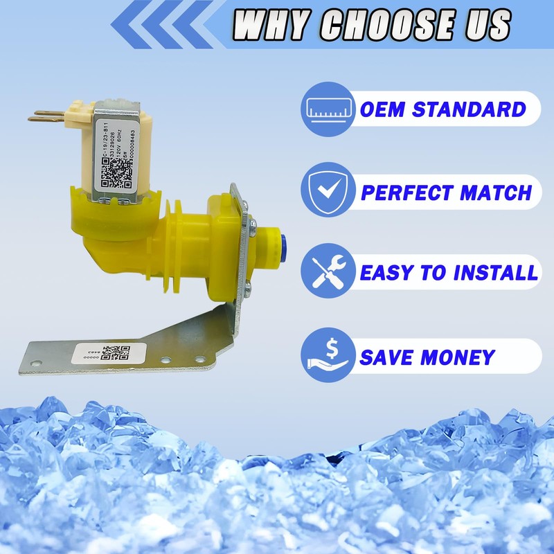 2 Pack 000009120 000008487 Water Inlet Valve Assembly Compatible with