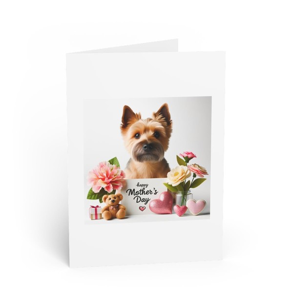 DistinctInk Greeting Card/Note Card - Norwich Terrier Mother's Day -