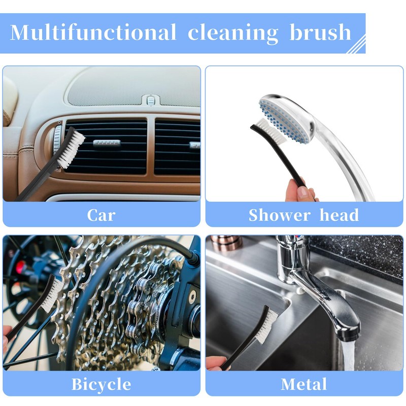 Double-Sided Cleaning Brush Set, 10 Pieces Nylon Cleaning Brushes with
