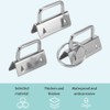 40Pcs 1 Inch Key Fob Hardware,Iron Tail Clip with Split