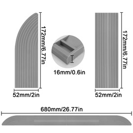 Raxfekro Raxfekro T1rschwellenrampe Saugroboter, Saugroboter Rampe, Schwellenleisten zum Klettern an Allen Staubsaugerrobotern(68.6 x 5.1 x 1.6cm)
