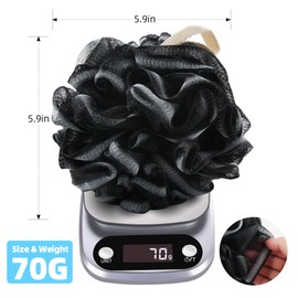 Chuya 4 Pack Bath Loofahs Sponge 70g,Shower Sponges Loofah Body Scrubber Balls for Body Cleaning Soft mesh