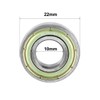 sourcing map Deep Groove Ball Bearing Double Shield 10mm x
