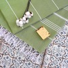 Turquoise Home Bliss XL Beach Blanket, Turkish Cotton Hammam Towel,
