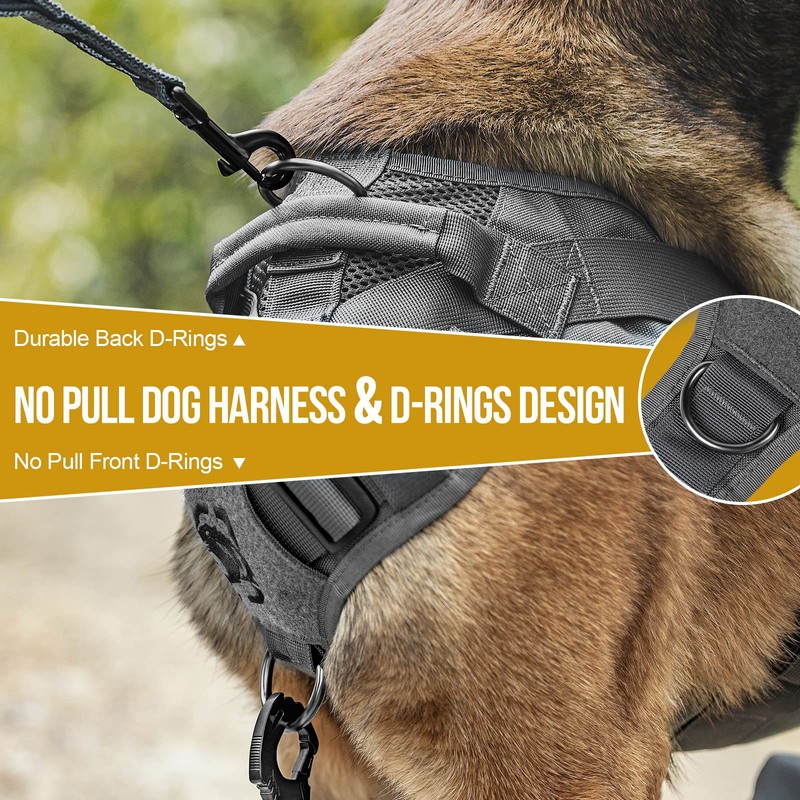 OneTigris AIRE Mesh Tactical Dog Harness,Summer Cool&Refreshing Mesh Design Service